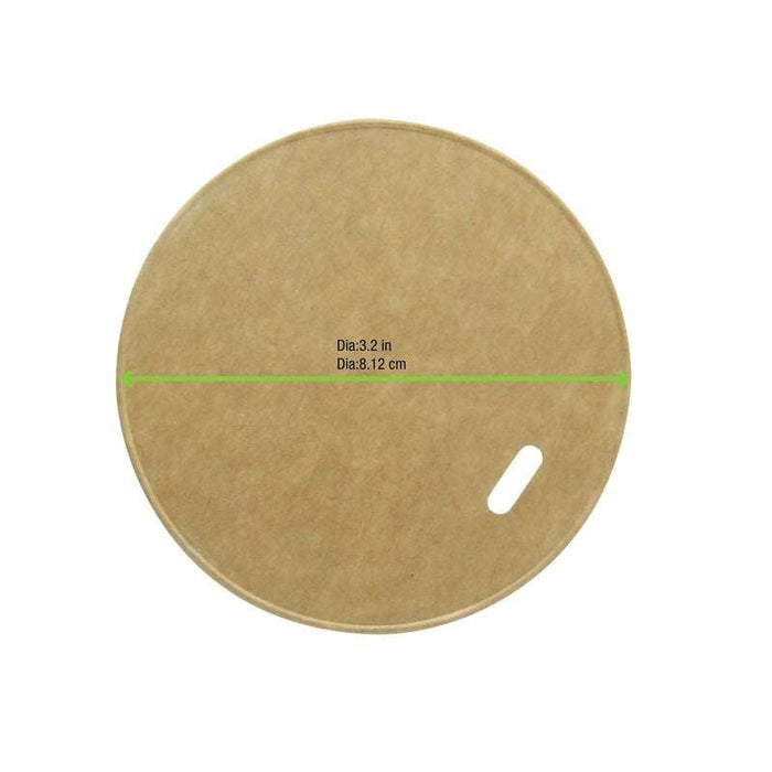 Couvercle en carton kraft pour boissons chaudes et froides Ø80mm - 1000Pcs