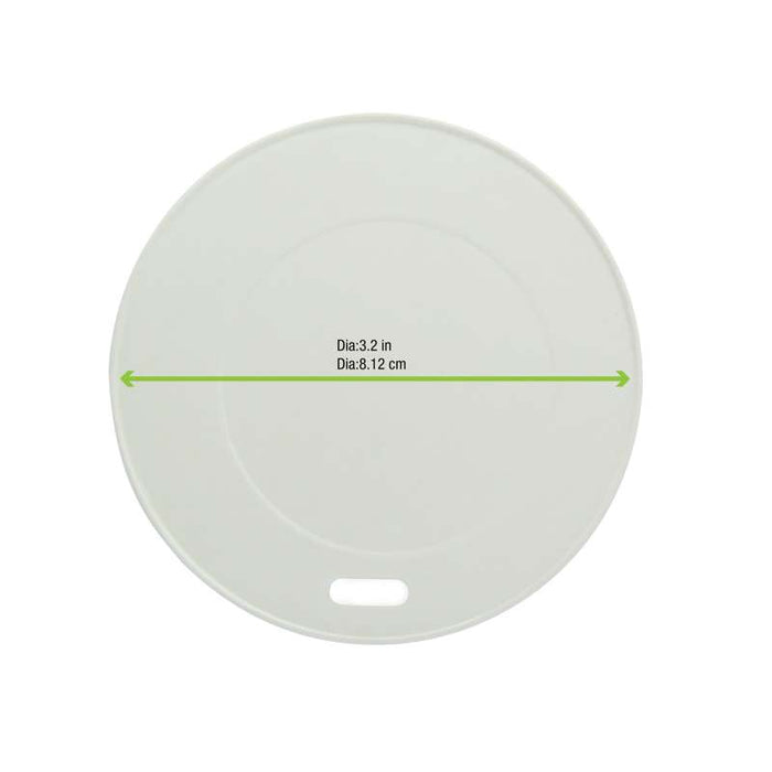 Couvercle en carton blanc percé pour chaud et froid Ø80mm - 1000Pcs