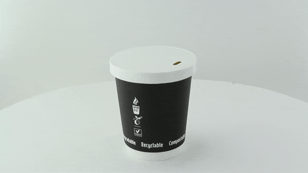 Couvercle carton blanc chaud et froid  H11mm-1000Pcs
