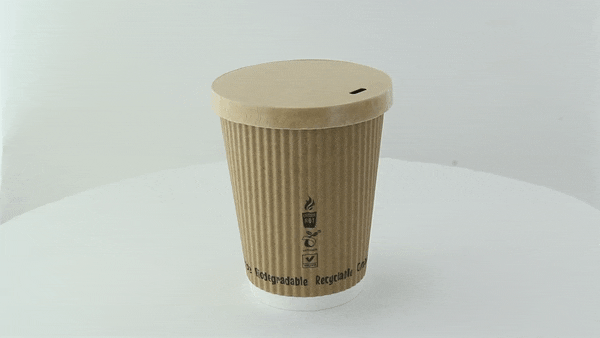 Couvercle carton kraft chaud et froid  H11mm-1000Pcs