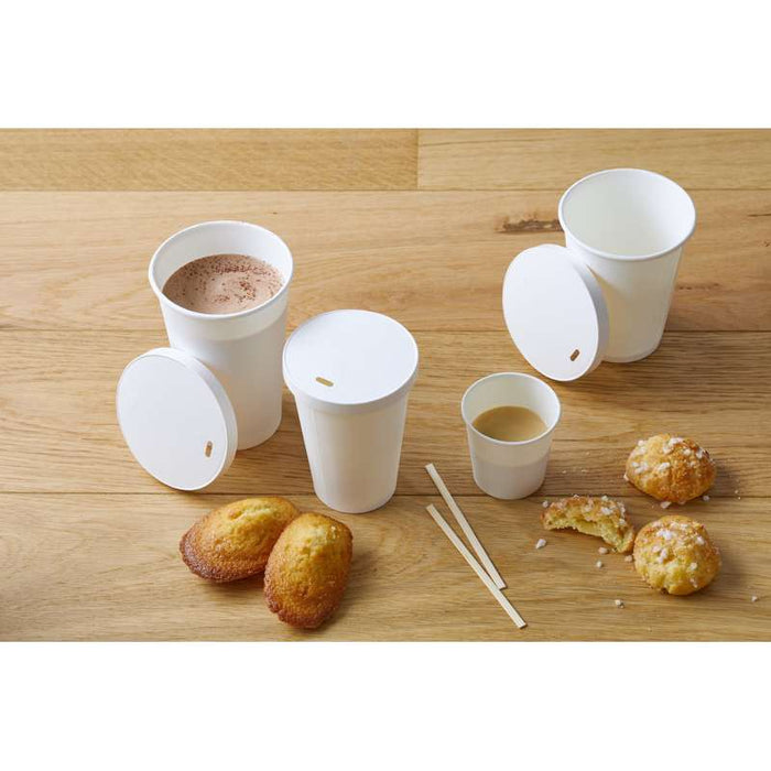 Couvercle carton blanc chaud et froid  H11mm-1000Pcs
