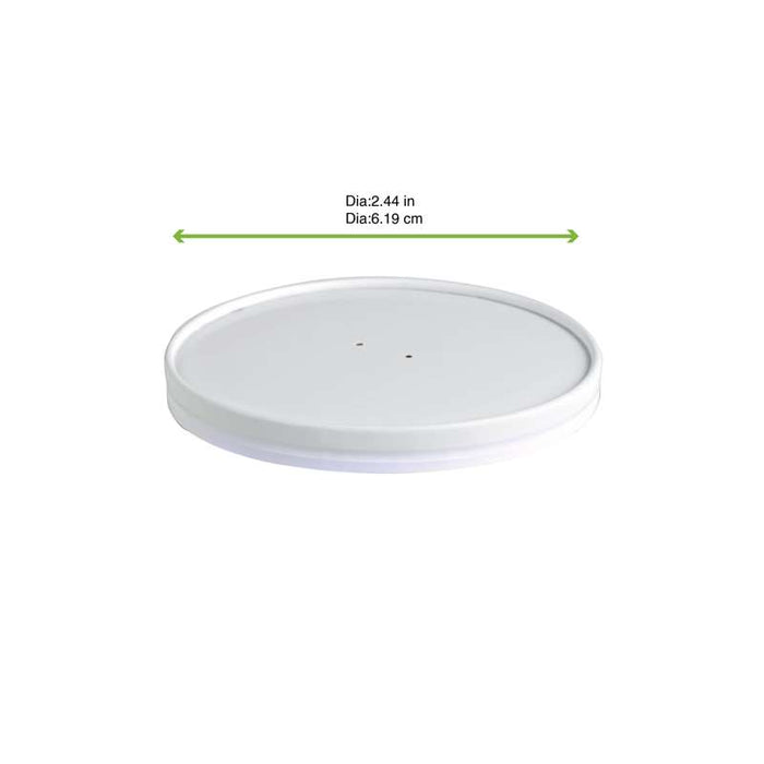 Couvercle plat blanc en carton sans matière plastique, Waterbased  H10mm-1000Pcs