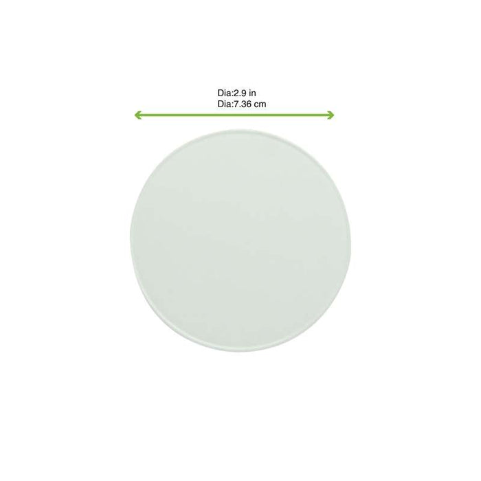 Couvercle plat blanc en carton sans matière plastique, Waterbased  H12mm-1000Pcs