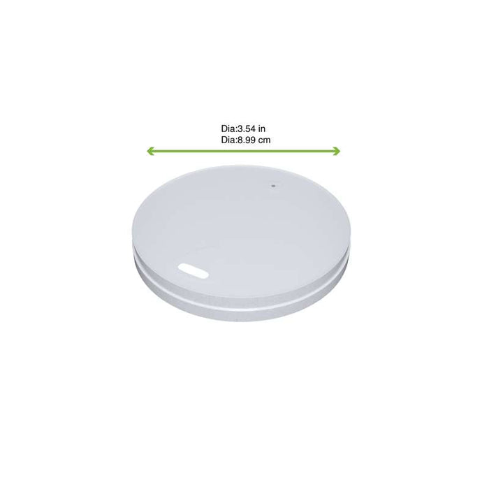 Couvercle plat en carton blanc pour gobelets Ø90mm - 1000Pcs