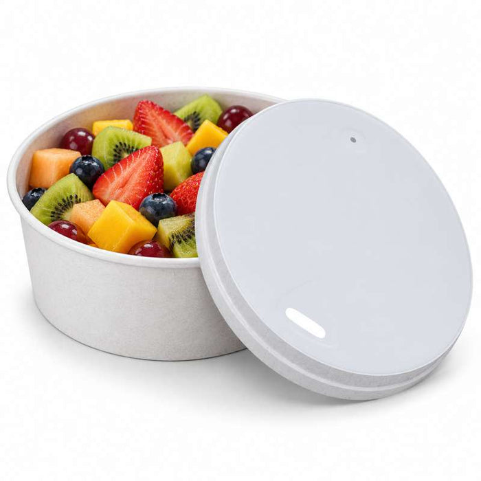 Couvercle plat en carton blanc pour gobelets Ø90mm - 1000Pcs