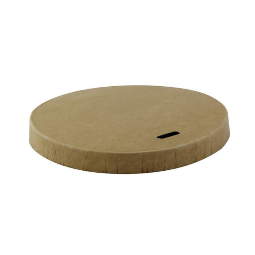 Couvercle plat brun en carton kraft sans matière plastique, Waterbased  H10mm-1000Pcs