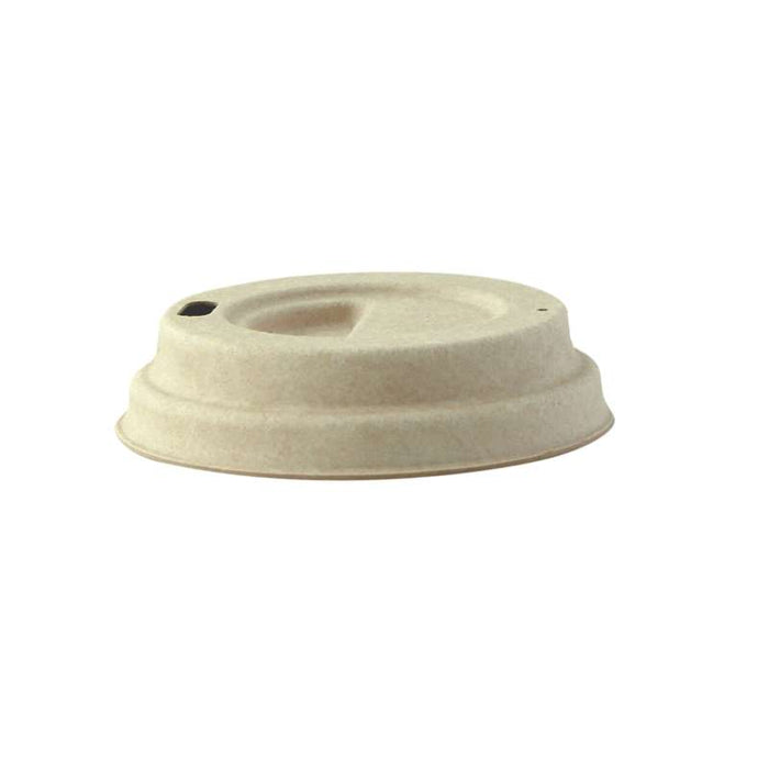 Couvercle dôme en pulpe brune avec bec verseur Ø62mm H23mm - 2000Pcs