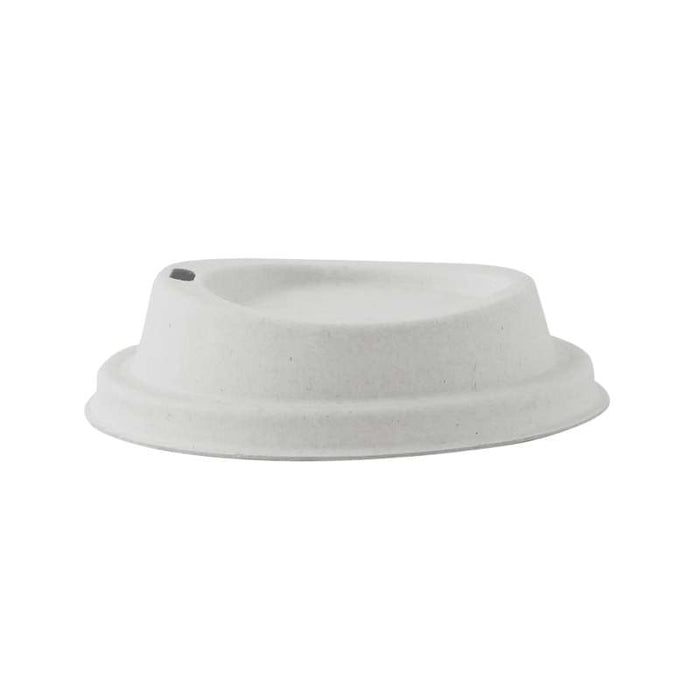 Couvercle dôme en pulpe blanc à bec verseur Ø95mm H23mm - 1000Pcs