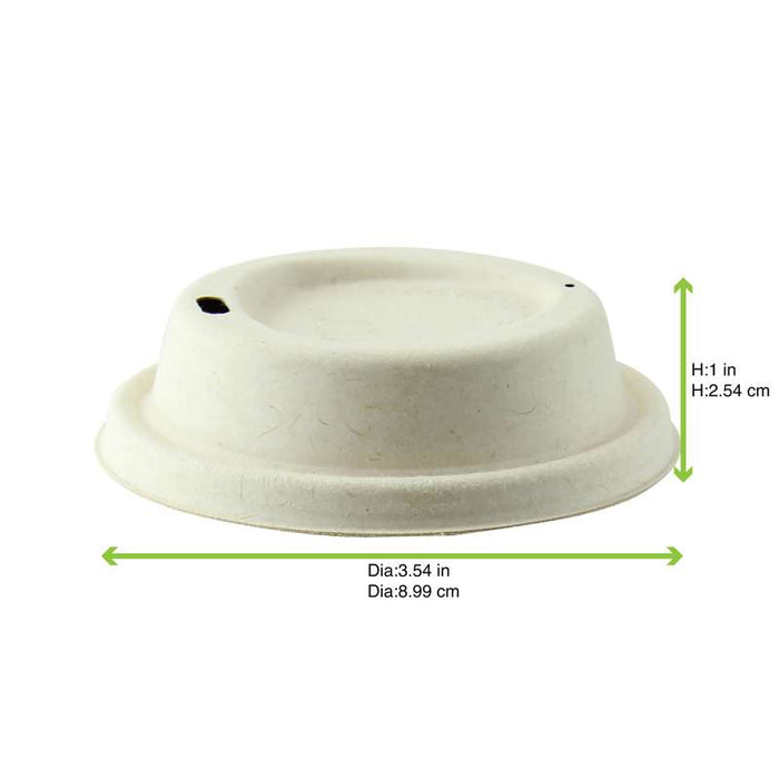 Couvercle dôme en pulpe brune avec bec verseur Ø95mm H23mm - 1000Pcs