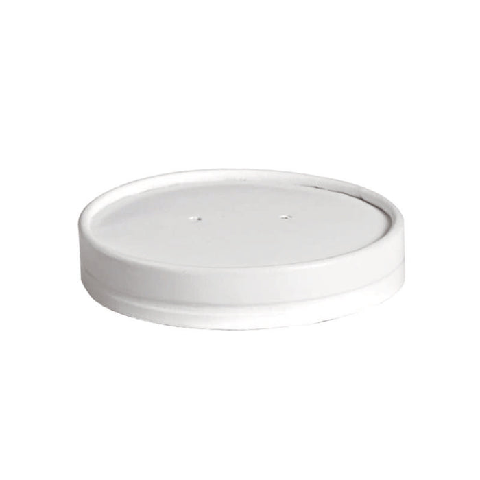 Couvercle plat en carton blanc chaud et froid Ø115mm - 500Pcs