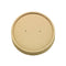 Couvercle plat brun en carton fibre de bambou sans matière plastique, Waterbased  H16mm-360Pcs