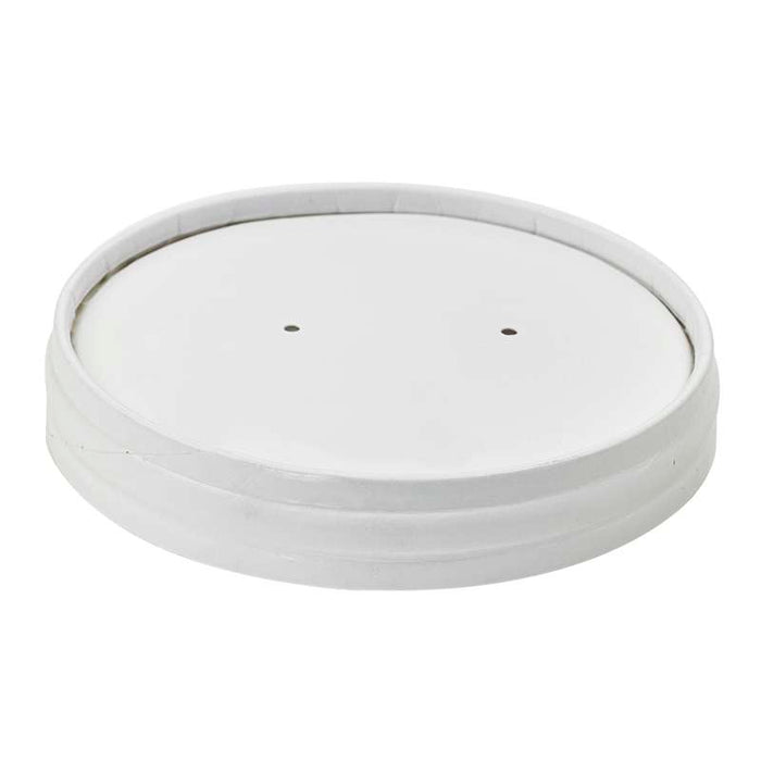 Couvercle plat blanc en carton kraft perforé pour la vapeur  H15mm-500Pcs
