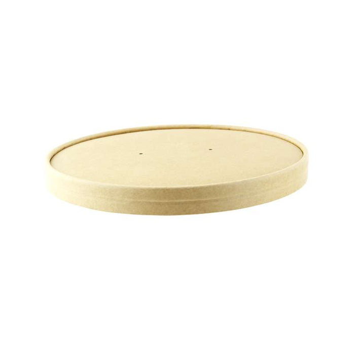 Couvercle plat en carton kraft micro-perforé Ø185mm - 360Pcs