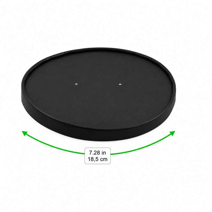 Couvercle plat brun en carton kraft perforé pour la vapeur  H16mm-360Pcs