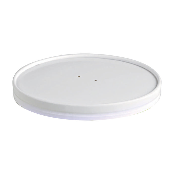 Couvercle plat blanc en carton kraft perforé pour la vapeur  H16mm-360Pcs