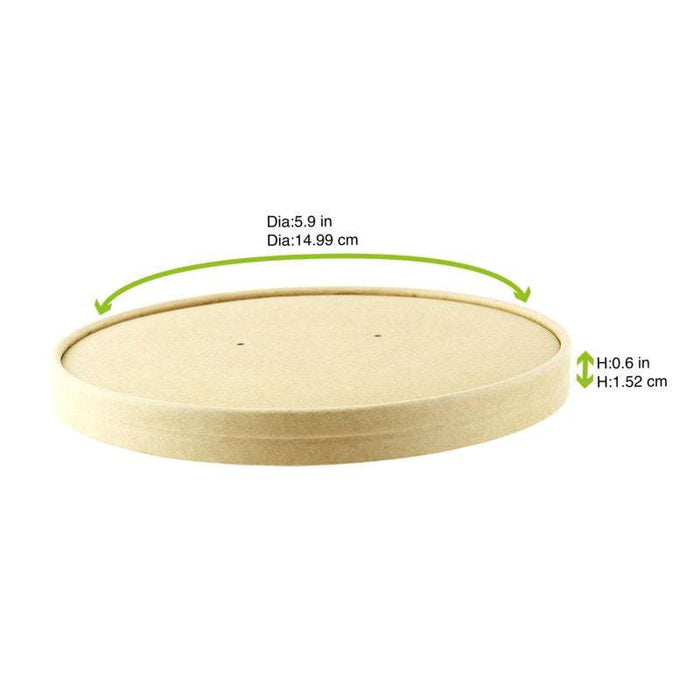 Couvercle plat blanc en carton kraft perforé pour la vapeur  H16mm-360Pcs