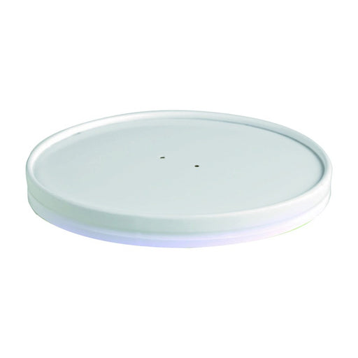 Couvercle plat blanc en carton kraft perforé pour la vapeur  H16mm-360Pcs