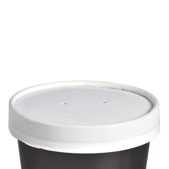 Couvercle rond en carton blanc pour pot chaud et froid Ø74mm - 1000Pcs