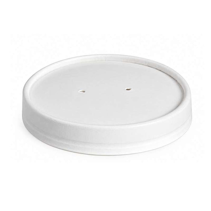 Couvercle rond en carton blanc pour pot chaud et froid Ø74mm - 1000Pcs