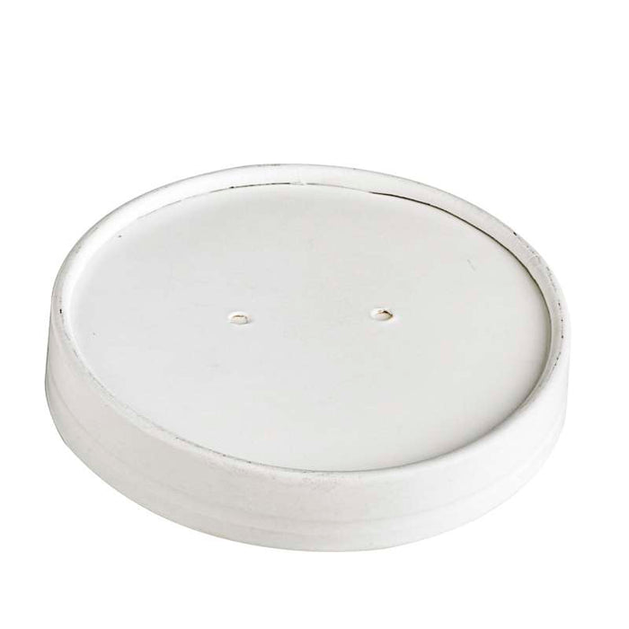 Couvercle rond en carton blanc pour pot chaud et froid Ø74mm - 1000Pcs