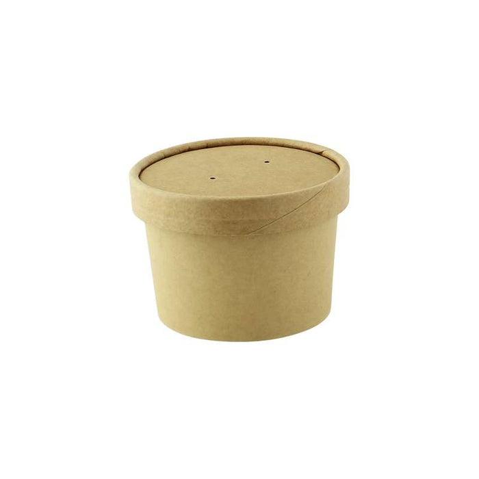 Couvercle plat en carton kraft pour le chaud et le froid Ø90mm - 500Pcs