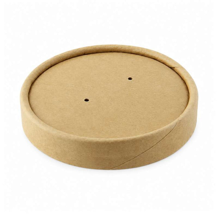 Couvercle plat en carton kraft pour le chaud et le froid Ø90mm - 500Pcs