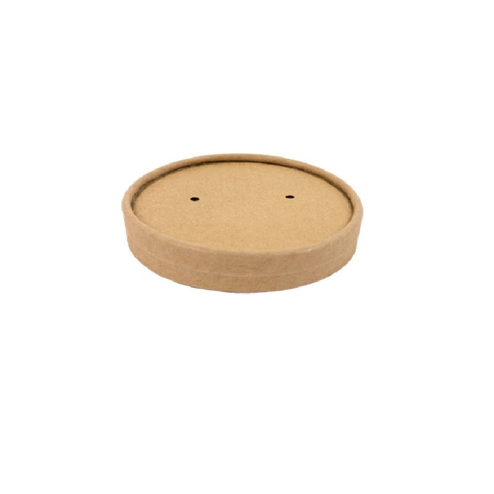 Tapa plana marrón de cartón kraft perforado para vapor Ø90mm - 50Uds