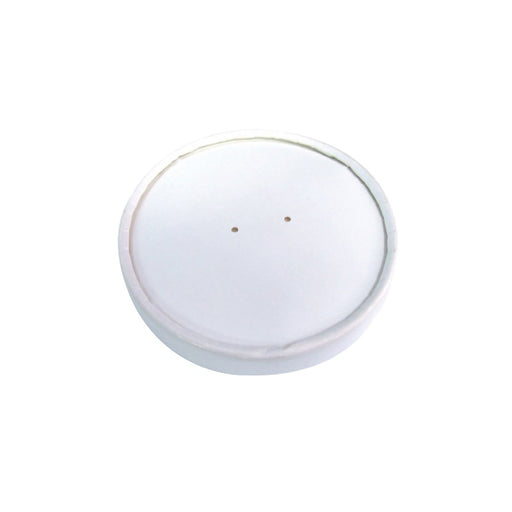 Couvercle plat blanc en carton kraft perforé pour la vapeur-500Pcs