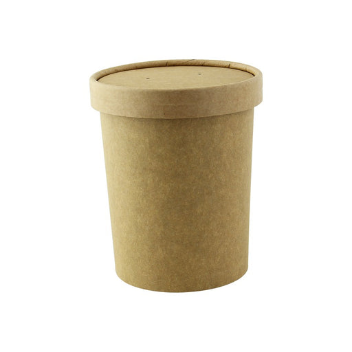 Couvercle plat brun en carton kraft perforé pour la vapeur  H15mm-500Pcs