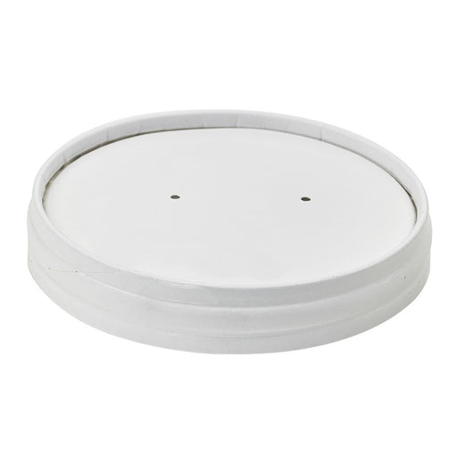 Couvercle plat blanc en carton kraft perforé pour la vapeur  H15mm-500Pcs