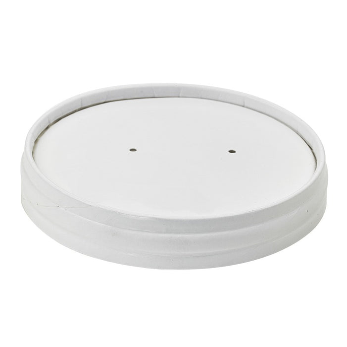 Couvercle plat blanc en carton kraft perforé pour la vapeur  H15mm-500Pcs
