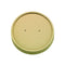Couvercle plat brun en carton fibre de bambou sans matière plastique, Waterbased  H16mm-360Pcs