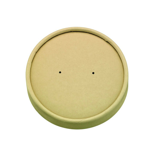Couvercle plat brun en carton fibre de bambou sans matière plastique, Waterbased  H16mm-360Pcs