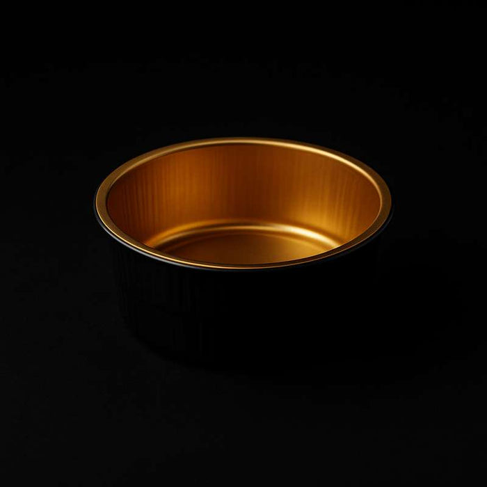 Pot Opseal en aluminium noir et or Ø128mm H50mm 450ml - 600Pcs