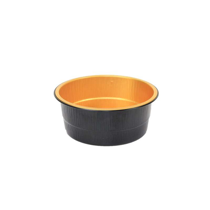 Pot Opseal en aluminium noir et or Ø128mm H50mm 450ml - 600Pcs