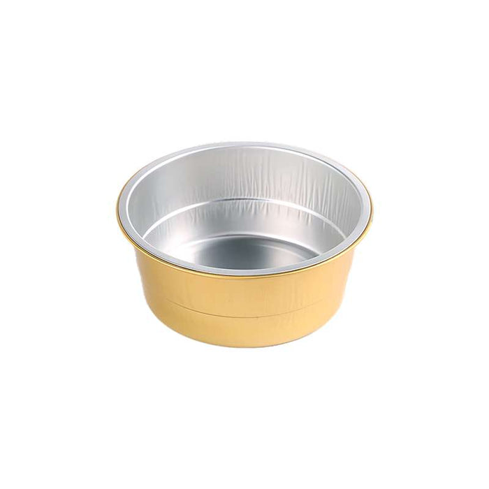 Pot rond "Opseal" en aluminium or et argent Ø140mm H55mm 620ml - 600Pcs