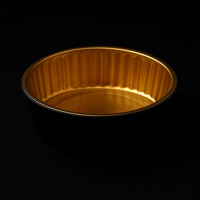 Pot rond Opseal en aluminium noir et or Ø180mm H47mm 920ml - 300Pcs