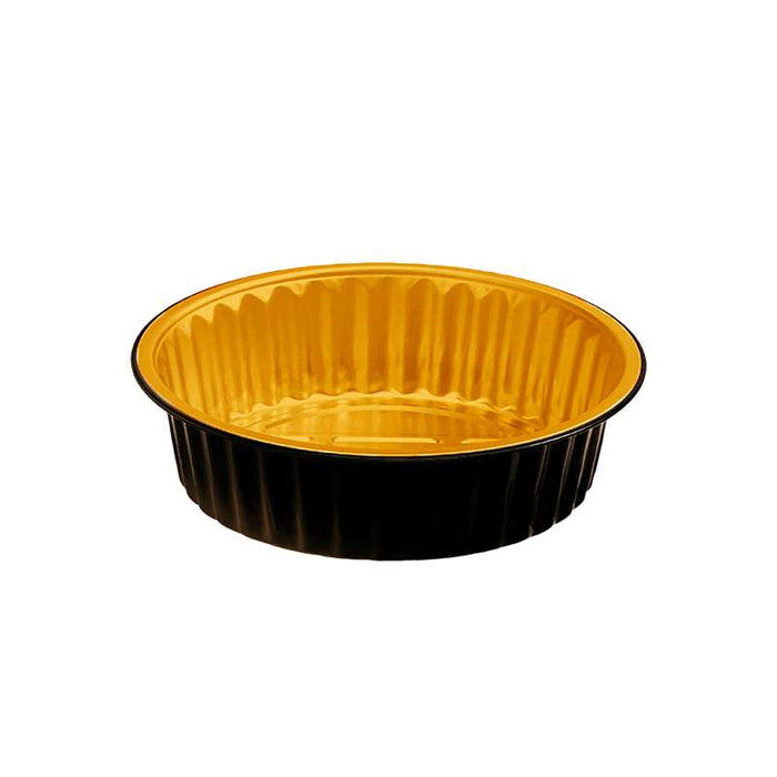 Pot rond Opseal en aluminium noir et or Ø180mm H47mm 920ml - 300Pcs