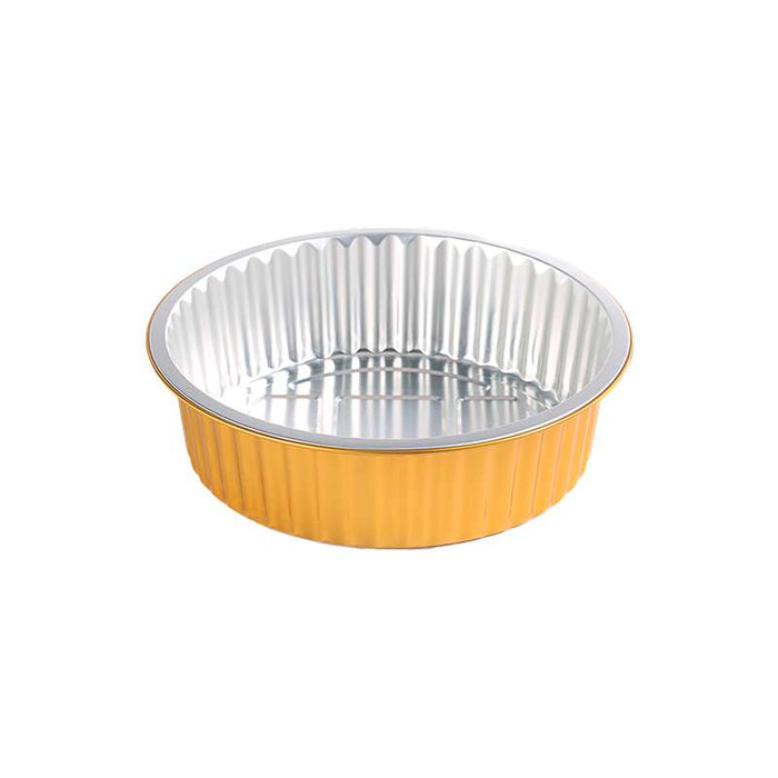 Pot rond "Opseal" en aluminium doré Ø250mm H68mm 2500ml - 120Pcs