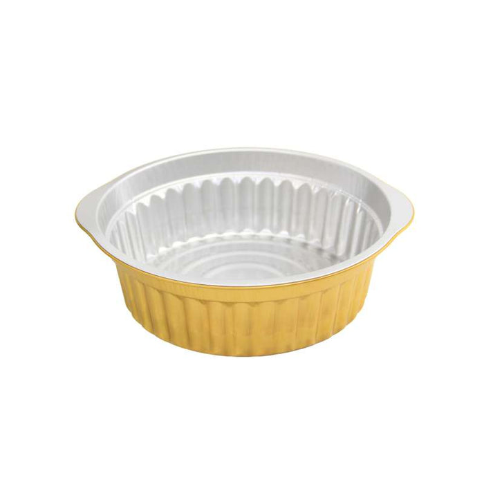 Marmite Opseal en aluminium argent et or Ø270mm H75mm 3100ml - 120Pcs