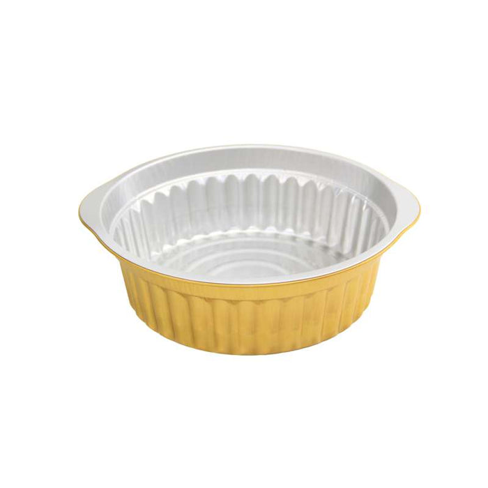Marmite "Opseal" en aluminium argent et or Ø270mm H85mm 3500ml - 120Pcs