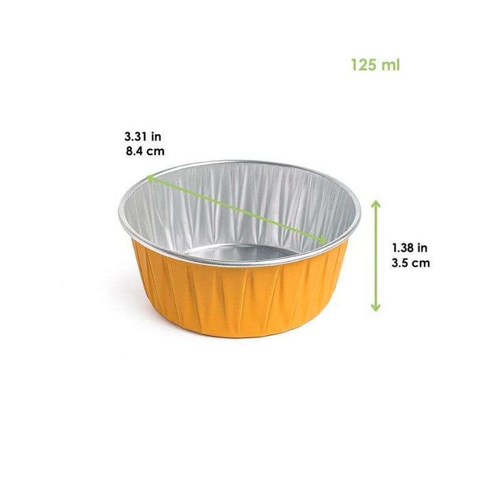 Petit pot rond Opseal en aluminium doré Ø84mm H35mm 125ml - 1000Pcs