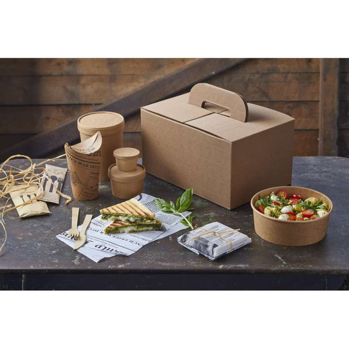 Saladier rond en carton kraft "Buckaty"   H82mm 1560ml-360Pcs