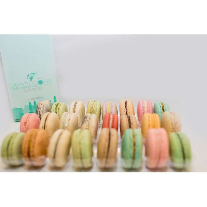 Insert rond 7 macarons en PET transparent à fermeture clipsable Ø130mm H20mm - 150Pcs