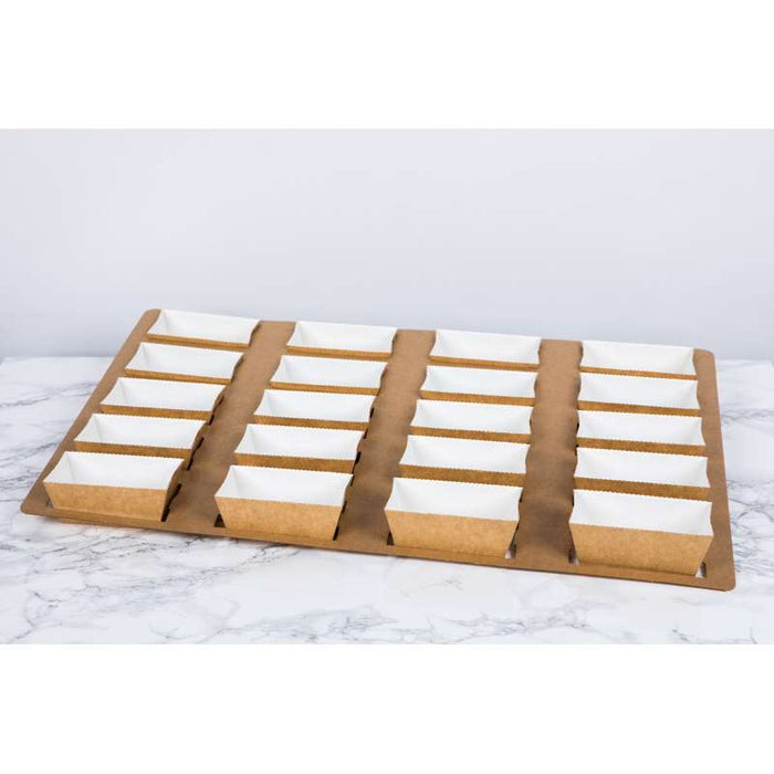 Moule de cuisson carton microflute rectangulaire  208x84mm H55mm-180Pcs
