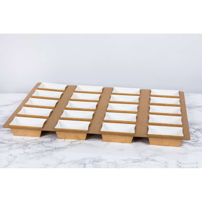 Moule de cuisson carton microflute rectangulaire  208x84mm H55mm-180Pcs