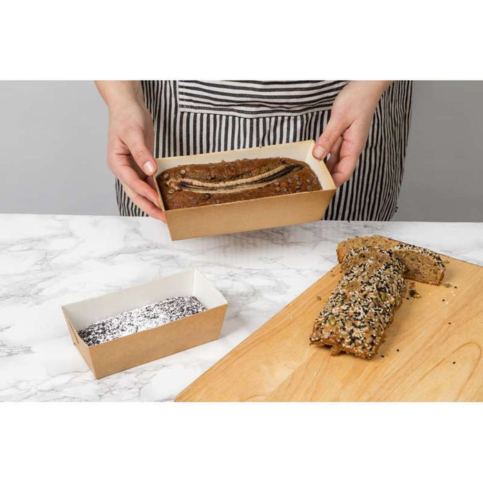 Moule de cuisson carton microflute rectangulaire  208x84mm H55mm-180Pcs