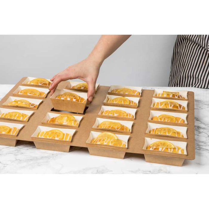 Moule de cuisson carton microflute rectangulaire  208x84mm H55mm-180Pcs