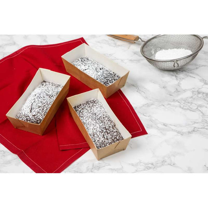 Moule de cuisson carton microflute rectangulaire  208x84mm H55mm-180Pcs