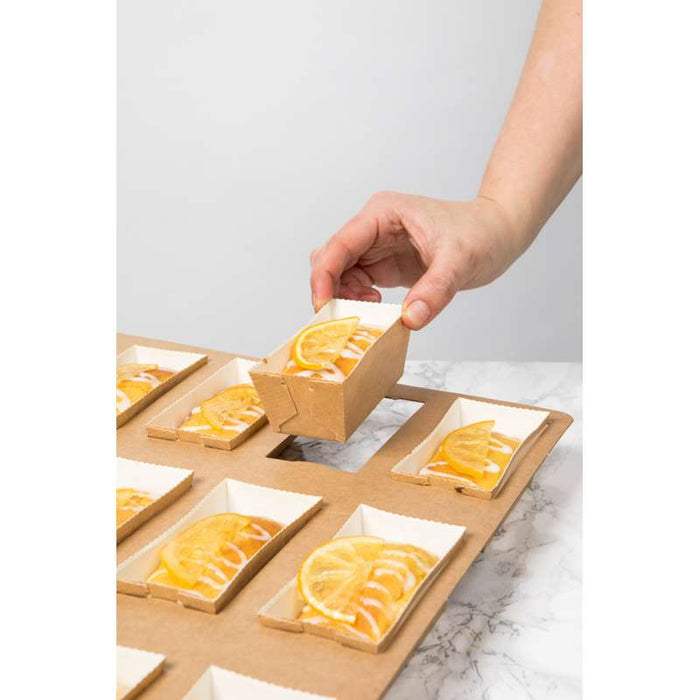 Moule de cuisson carton microflute rectangulaire  208x84mm H55mm-180Pcs